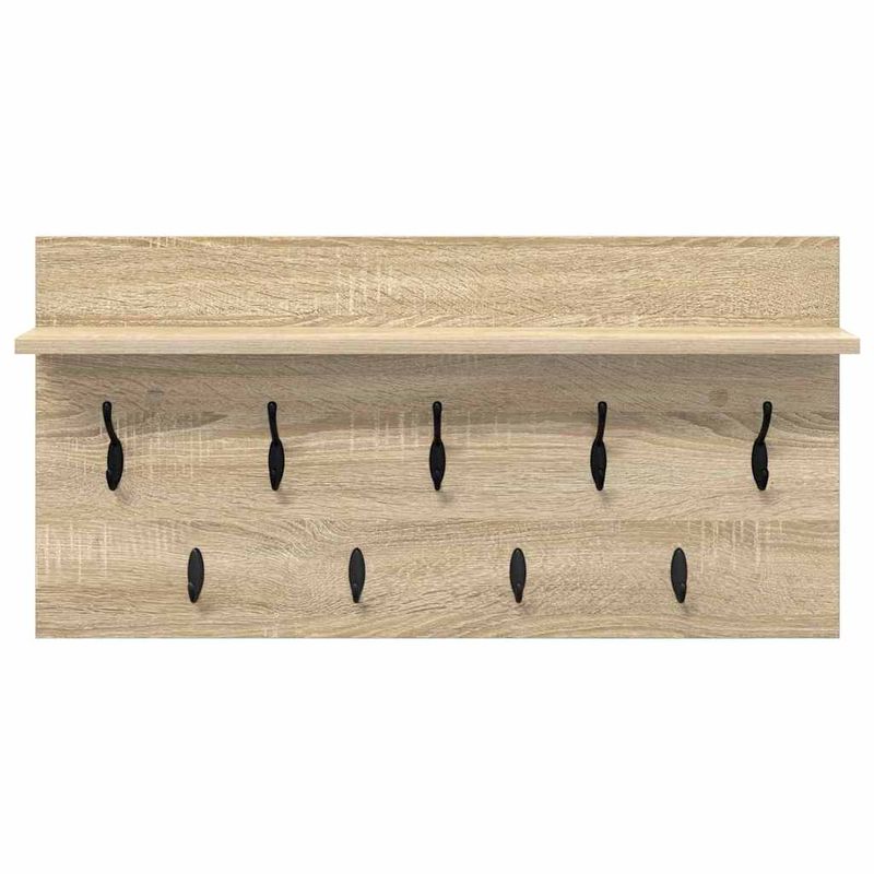Casa si Gradina - Mobilier - Biblioteci si rafturi - Rafturi - Racator de paltoane montat pe perete cu raft Pe perete Stejar sonoma - Infinity.ro