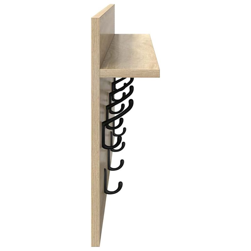 Casa si Gradina - Mobilier - Biblioteci si rafturi - Rafturi - Racator de paltoane montat pe perete cu raft Pe perete Stejar sonoma - Infinity.ro