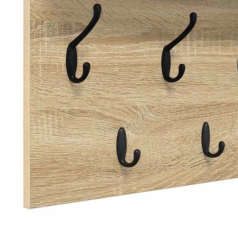 Casa si Gradina - Mobilier - Biblioteci si rafturi - Rafturi - Racator de paltoane montat pe perete cu raft Pe perete Stejar sonoma - Infinity.ro