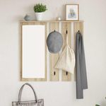 Casa si Gradina - Mobilier - Biblioteci si rafturi - Rafturi - Racator de paltoane montat pe perete cu raft Pe perete cu oglinda Stejar sonoma - Infinity.ro