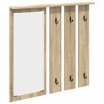 Casa si Gradina - Mobilier - Biblioteci si rafturi - Rafturi - Racator de paltoane montat pe perete cu raft Pe perete cu oglinda Stejar sonoma - Infinity.ro