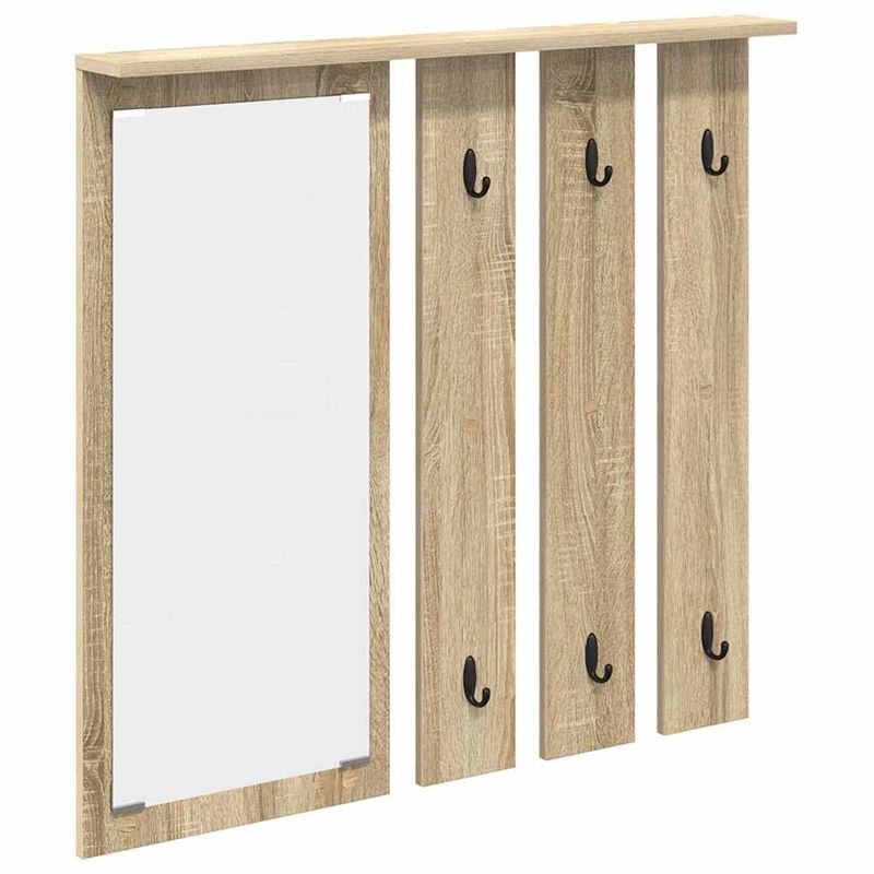 Casa si Gradina - Mobilier - Biblioteci si rafturi - Rafturi - Racator de paltoane montat pe perete cu raft Pe perete cu oglinda Stejar sonoma - Infinity.ro