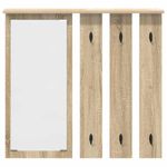 Casa si Gradina - Mobilier - Biblioteci si rafturi - Rafturi - Racator de paltoane montat pe perete cu raft Pe perete cu oglinda Stejar sonoma - Infinity.ro