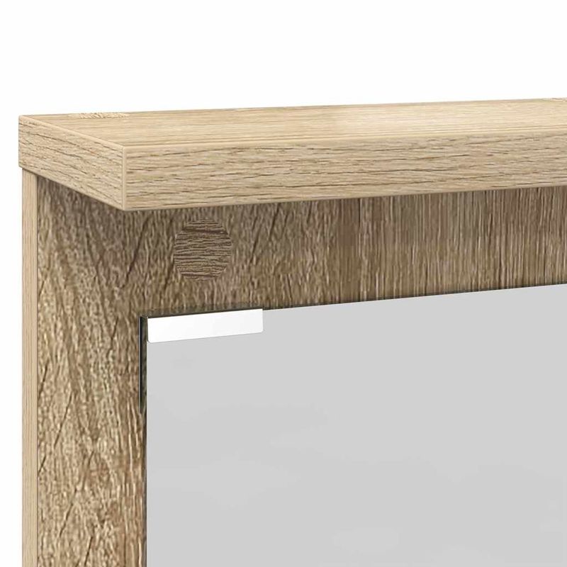 Casa si Gradina - Mobilier - Biblioteci si rafturi - Rafturi - Racator de paltoane montat pe perete cu raft Pe perete cu oglinda Stejar sonoma - Infinity.ro