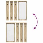 Casa si Gradina - Mobilier - Biblioteci si rafturi - Rafturi - Racator de paltoane montat pe perete cu raft Pe perete cu oglinda Stejar sonoma - Infinity.ro