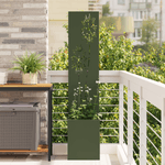 Casa si Gradina - Gradinarit si plante - Plante si ghivece - Ghivece si suporturi - Ghiveci de Gradina cu Panou Decorativ Verde oliv 32 x 140 cm - Infinity.ro