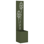 Casa si Gradina - Gradinarit si plante - Plante si ghivece - Ghivece si suporturi - Ghiveci de Gradina cu Panou Decorativ Verde oliv 32 x 140 cm - Infinity.ro