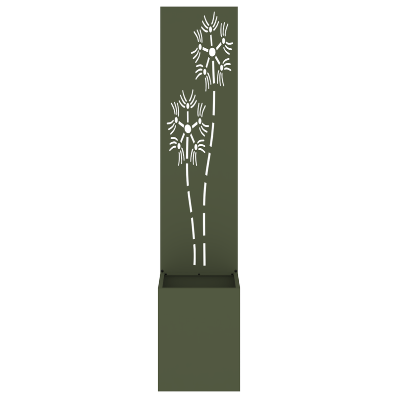 Casa si Gradina - Gradinarit si plante - Plante si ghivece - Ghivece si suporturi - Ghiveci de Gradina cu Panou Decorativ Verde oliv 32 x 140 cm - Infinity.ro