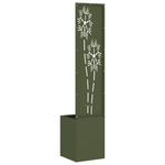 Casa si Gradina - Gradinarit si plante - Plante si ghivece - Ghivece si suporturi - Ghiveci de Gradina cu Panou Decorativ Verde oliv 32 x 140 cm - Infinity.ro
