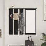 Casa si Gradina - Mobilier - Biblioteci si rafturi - Rafturi - Racator de paltoane montat pe perete cu raft Pe perete cu oglinda Stejar negru - Infinity.ro