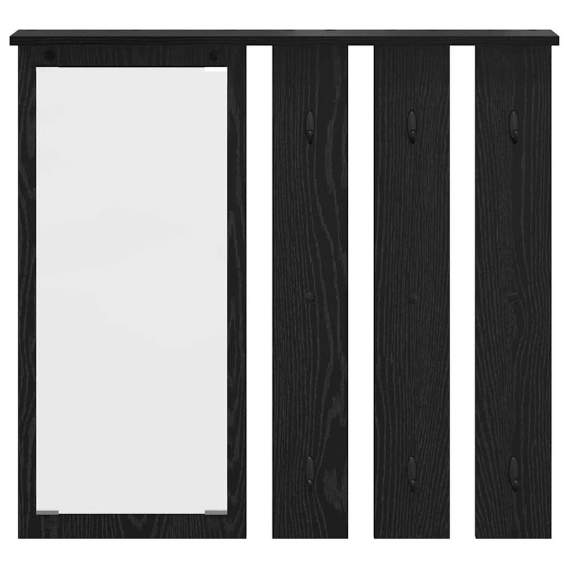 Casa si Gradina - Mobilier - Biblioteci si rafturi - Rafturi - Racator de paltoane montat pe perete cu raft Pe perete cu oglinda Stejar negru - Infinity.ro