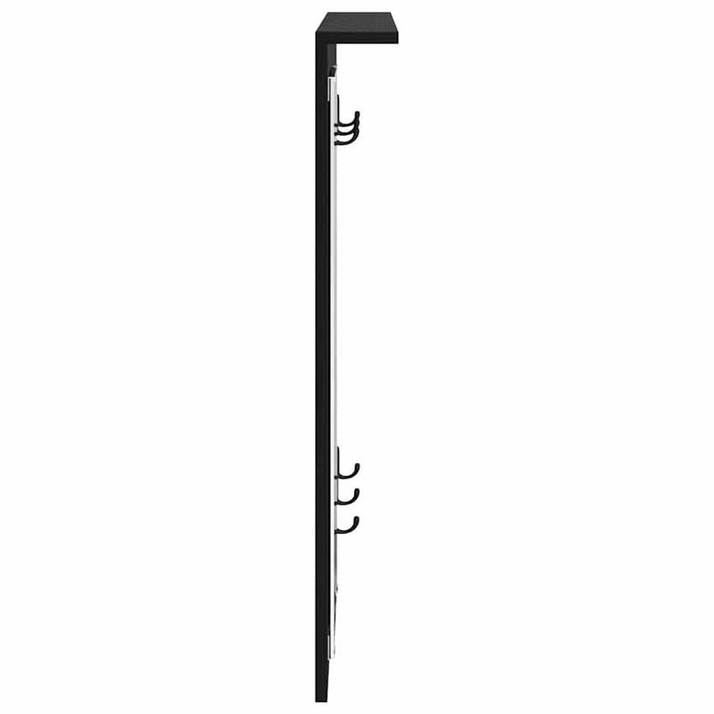 Casa si Gradina - Mobilier - Biblioteci si rafturi - Rafturi - Racator de paltoane montat pe perete cu raft Pe perete cu oglinda Stejar negru - Infinity.ro