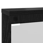 Casa si Gradina - Mobilier - Biblioteci si rafturi - Rafturi - Racator de paltoane montat pe perete cu raft Pe perete cu oglinda Stejar negru - Infinity.ro