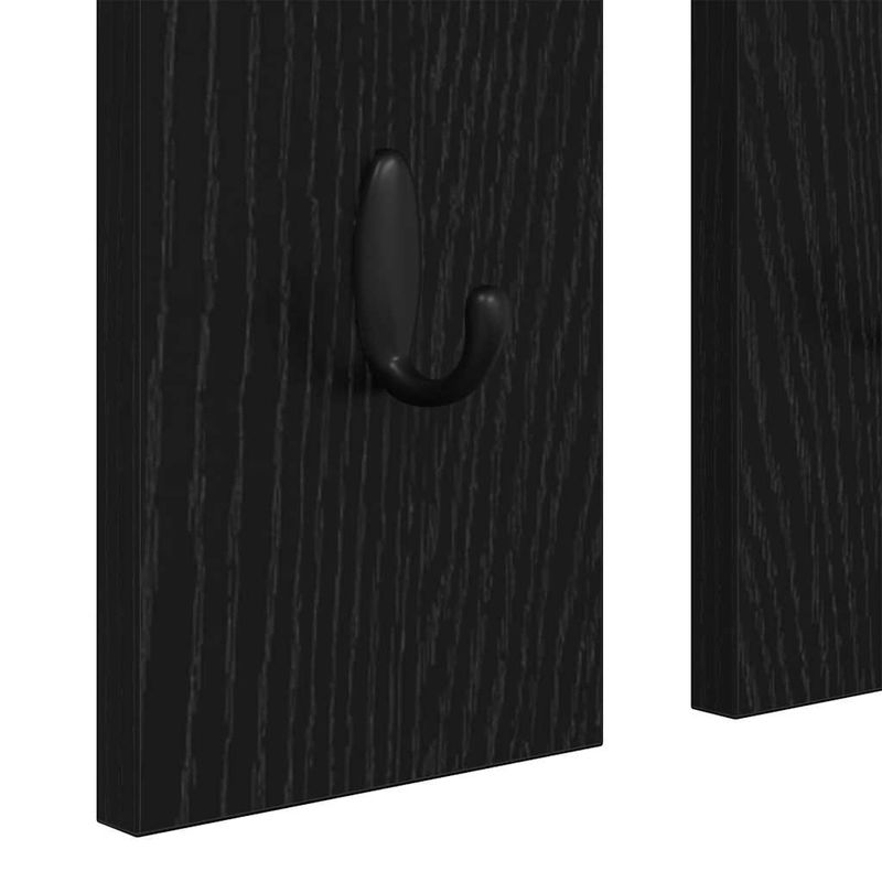 Casa si Gradina - Mobilier - Biblioteci si rafturi - Rafturi - Racator de paltoane montat pe perete cu raft Pe perete cu oglinda Stejar negru - Infinity.ro