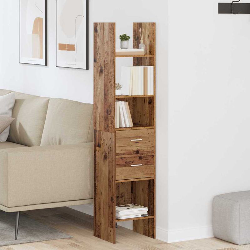 Casa si Gradina - Mobilier - Biblioteci si rafturi - Biblioteci - Dulap pentru carti Lemn vechi 40 x 35 x 180 cm Lemn compozit - Infinity.ro