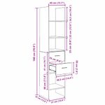 Casa si Gradina - Mobilier - Biblioteci si rafturi - Biblioteci - Dulap pentru carti Lemn vechi 40 x 35 x 180 cm Lemn compozit - Infinity.ro