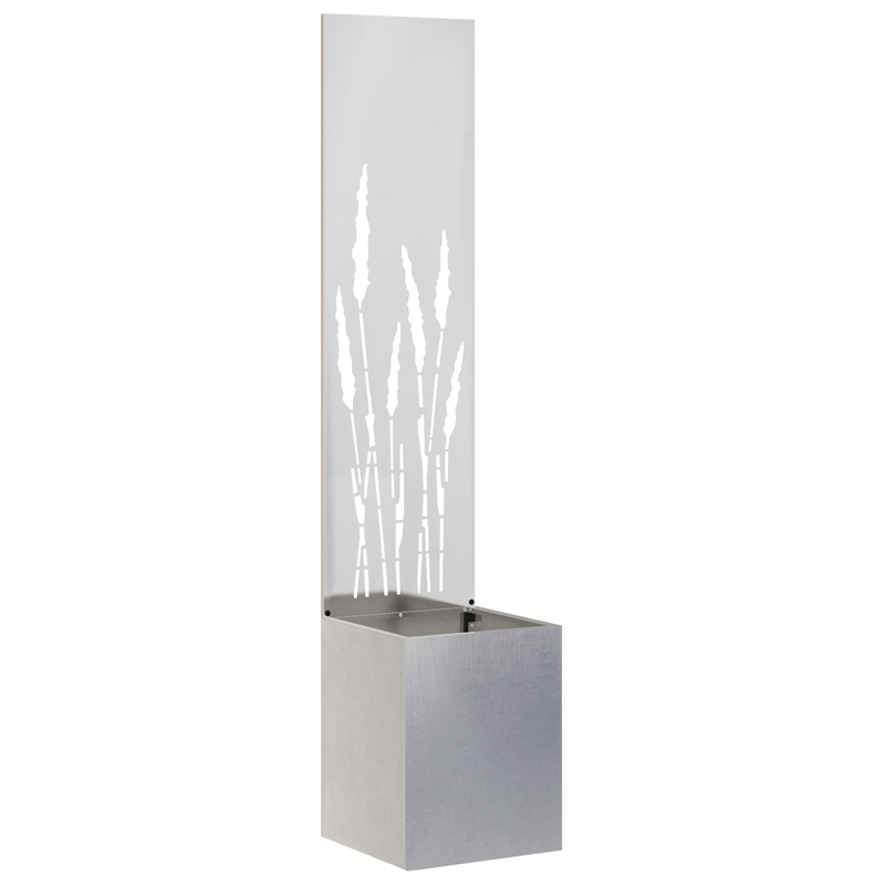 Casa si Gradina - Gradinarit si plante - Plante si ghivece - Ghivece si suporturi - Ghiveci de Gradina cu Panou Decorativ Argintiu 32 x 140 cm - Infinity.ro