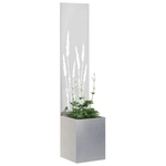 Casa si Gradina - Gradinarit si plante - Plante si ghivece - Ghivece si suporturi - Ghiveci de Gradina cu Panou Decorativ Argintiu 32 x 140 cm - Infinity.ro