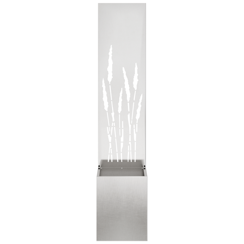 Casa si Gradina - Gradinarit si plante - Plante si ghivece - Ghivece si suporturi - Ghiveci de Gradina cu Panou Decorativ Argintiu 32 x 140 cm - Infinity.ro