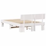 Casa si Gradina - Mobilier - Paturi si accesorii - Paturi - Cadru de pat cu headboard Alb 120 x 200 cm Lemn de brad solid - Infinity.ro