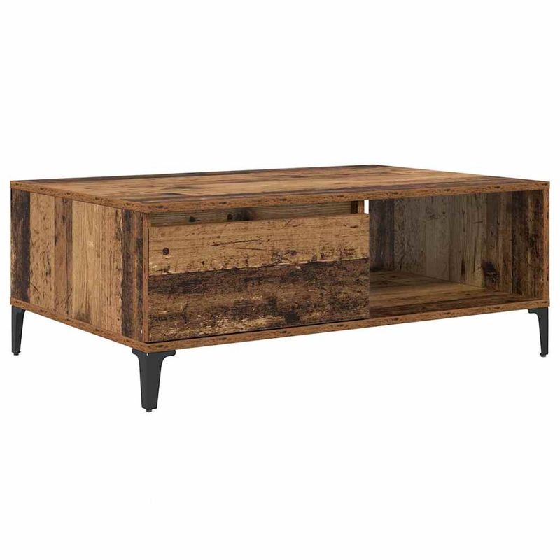 Casa si Gradina - Mobilier - Mese si birouri - Masute de cafea - Masa de cafea cu raft Lemn vechi 90 x 60 x 35 cm Lemn compozit - Infinity.ro