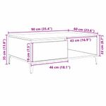 Casa si Gradina - Mobilier - Mese si birouri - Masute de cafea - Masa de cafea cu raft Lemn vechi 90 x 60 x 35 cm Lemn compozit - Infinity.ro
