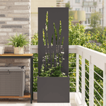 Casa si Gradina - Gradinarit si plante - Plante si ghivece - Ghivece si suporturi - Ghiveci de Gradina cu Panou Decorativ Negru 50 x 140 cm - Infinity.ro