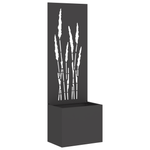 Casa si Gradina - Gradinarit si plante - Plante si ghivece - Ghivece si suporturi - Ghiveci de Gradina cu Panou Decorativ Negru 50 x 140 cm - Infinity.ro