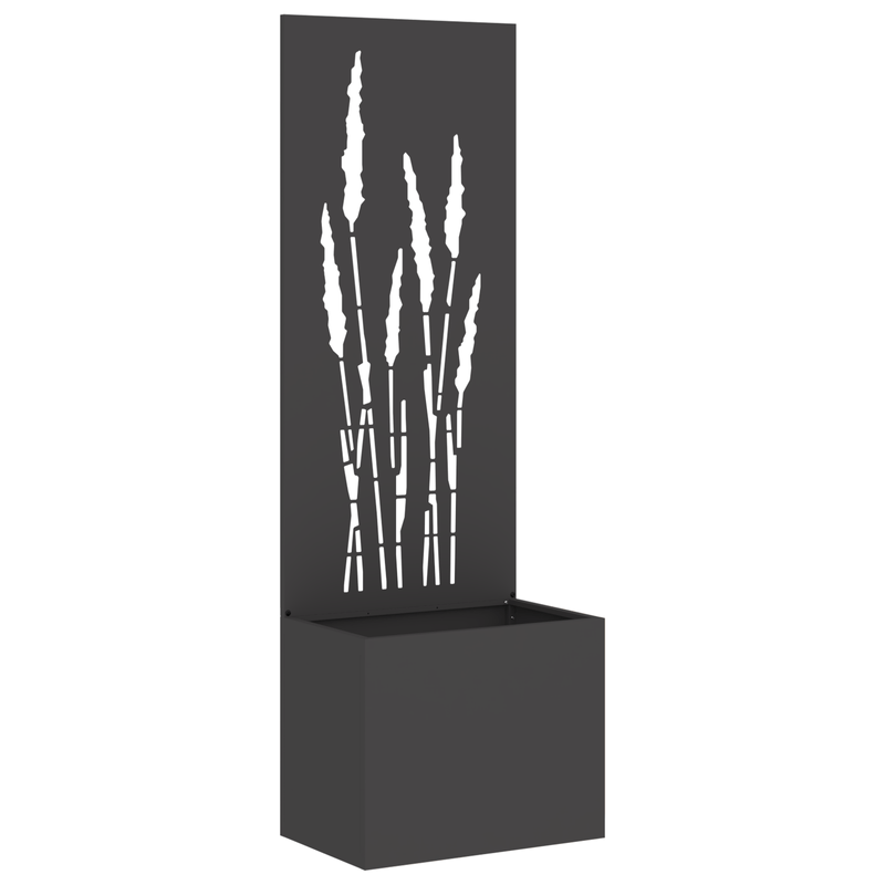 Casa si Gradina - Gradinarit si plante - Plante si ghivece - Ghivece si suporturi - Ghiveci de Gradina cu Panou Decorativ Negru 50 x 140 cm - Infinity.ro