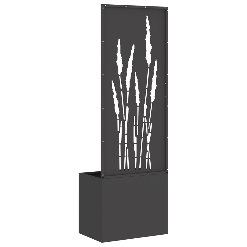 Casa si Gradina - Gradinarit si plante - Plante si ghivece - Ghivece si suporturi - Ghiveci de Gradina cu Panou Decorativ Negru 50 x 140 cm - Infinity.ro
