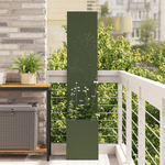 Casa si Gradina - Gradinarit si plante - Plante si ghivece - Ghivece si suporturi - Ghiveci de Gradina cu Panou Decorativ Olivengrønn 32 x 140 cm - Infinity.ro