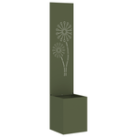 Casa si Gradina - Gradinarit si plante - Plante si ghivece - Ghivece si suporturi - Ghiveci de Gradina cu Panou Decorativ Olivengrønn 32 x 140 cm - Infinity.ro