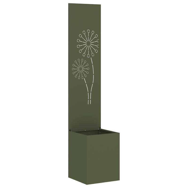 Casa si Gradina - Gradinarit si plante - Plante si ghivece - Ghivece si suporturi - Ghiveci de Gradina cu Panou Decorativ Olivengrønn 32 x 140 cm - Infinity.ro