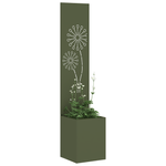 Casa si Gradina - Gradinarit si plante - Plante si ghivece - Ghivece si suporturi - Ghiveci de Gradina cu Panou Decorativ Olivengrønn 32 x 140 cm - Infinity.ro