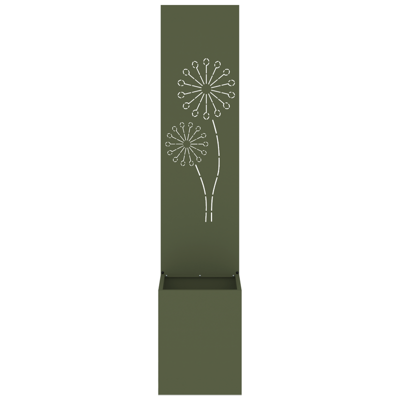 Casa si Gradina - Gradinarit si plante - Plante si ghivece - Ghivece si suporturi - Ghiveci de Gradina cu Panou Decorativ Olivengrønn 32 x 140 cm - Infinity.ro