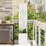 Casa si Gradina - Gradinarit si plante - Plante si ghivece - Ghivece si suporturi - Ghiveci de Gradina cu Panou Decorativ Alb 32 x 140 cm - Infinity.ro