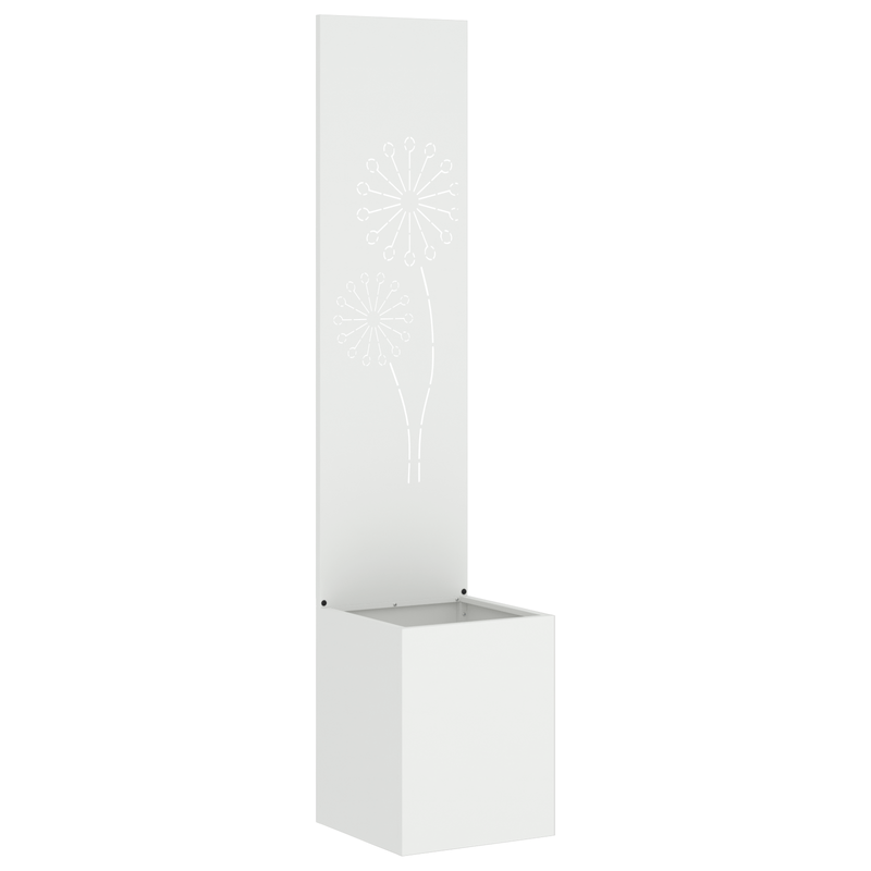 Casa si Gradina - Gradinarit si plante - Plante si ghivece - Ghivece si suporturi - Ghiveci de Gradina cu Panou Decorativ Alb 32 x 140 cm - Infinity.ro