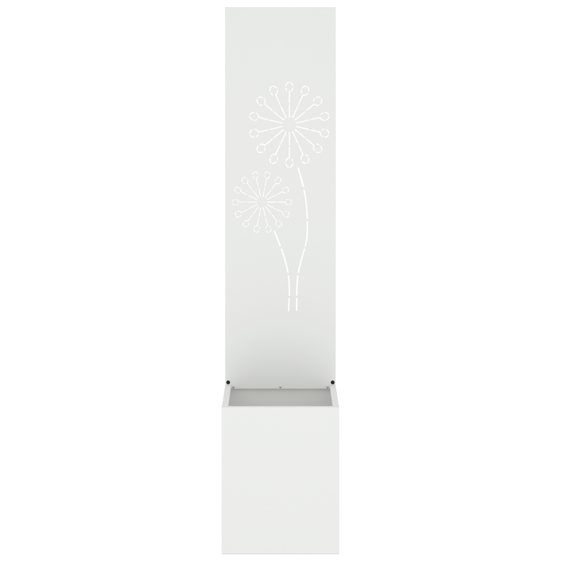 Casa si Gradina - Gradinarit si plante - Plante si ghivece - Ghivece si suporturi - Ghiveci de Gradina cu Panou Decorativ Alb 32 x 140 cm - Infinity.ro