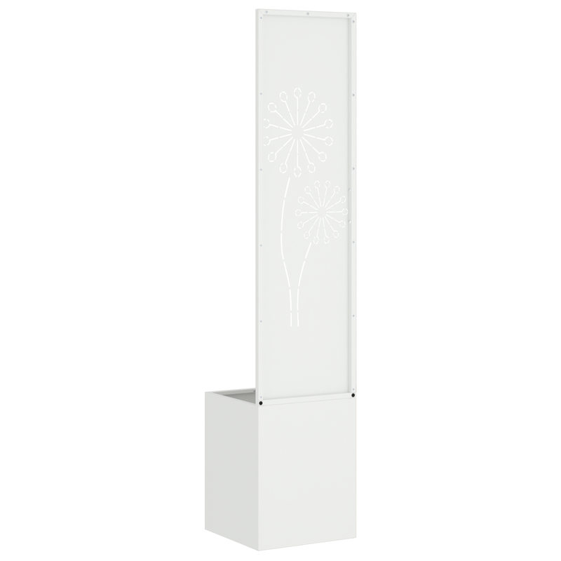 Casa si Gradina - Gradinarit si plante - Plante si ghivece - Ghivece si suporturi - Ghiveci de Gradina cu Panou Decorativ Alb 32 x 140 cm - Infinity.ro