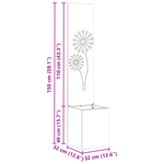 Casa si Gradina - Gradinarit si plante - Plante si ghivece - Ghivece si suporturi - Ghiveci de Gradina cu Panou Decorativ Alb 32 x 140 cm - Infinity.ro