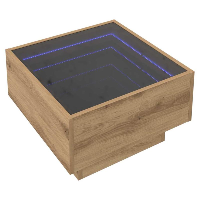 Casa si Gradina - Mobilier - Mese si birouri - Masute de cafea - Masa de cafea stejar artizanal 50 x 50 x 30 cm Lemn compozit - Infinity.ro