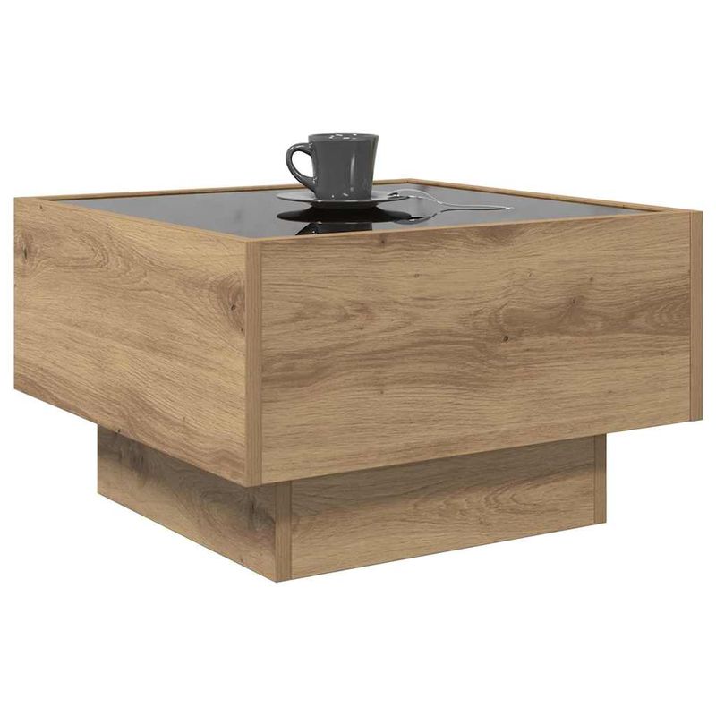 Casa si Gradina - Mobilier - Mese si birouri - Masute de cafea - Masa de cafea stejar artizanal 50 x 50 x 30 cm Lemn compozit - Infinity.ro