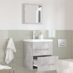 Casa si Gradina - Mobilier - Mobilier baie - Comode baie - Dulap de Baie Gri Betonal 41 x 38.5 x 48 cm Lemn compozit - Infinity.ro
