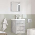 Casa si Gradina - Mobilier - Mobilier baie - Comode baie - Dulap de Baie Gri Betonal 41 x 38.5 x 48 cm Lemn compozit - Infinity.ro