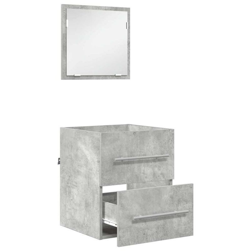 Casa si Gradina - Mobilier - Mobilier baie - Comode baie - Dulap de Baie Gri Betonal 41 x 38.5 x 48 cm Lemn compozit - Infinity.ro