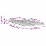 Casa si Gradina - Mobilier - Paturi si accesorii - Paturi - Cadru de pat de podea Maro 120 x 200 cm Lemn masiv de pin - Infinity.ro