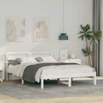 Casa si Gradina - Mobilier - Paturi si accesorii - Paturi - Cadru de pat Alb 120 x 200 cm Lemn de brad solid - Infinity.ro