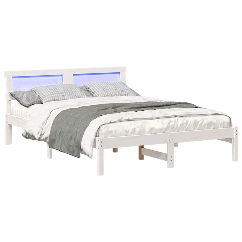 Casa si Gradina - Mobilier - Paturi si accesorii - Paturi - Cadru de pat Alb 120 x 200 cm Lemn de brad solid - Infinity.ro
