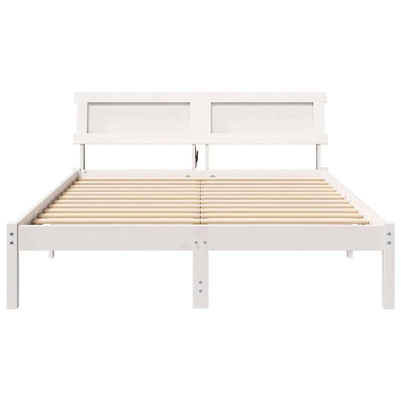 Casa si Gradina - Mobilier - Paturi si accesorii - Paturi - Cadru de pat Alb 120 x 200 cm Lemn de brad solid - Infinity.ro
