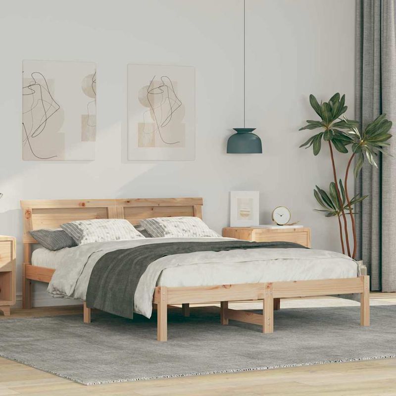 Casa si Gradina - Mobilier - Paturi si accesorii - Paturi - Cadru de pat Maro 120 x 200 cm Lemn de brad solid - Infinity.ro